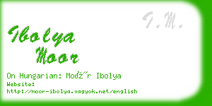 ibolya moor business card